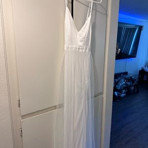 Long Event Tulle Dress w/Slit